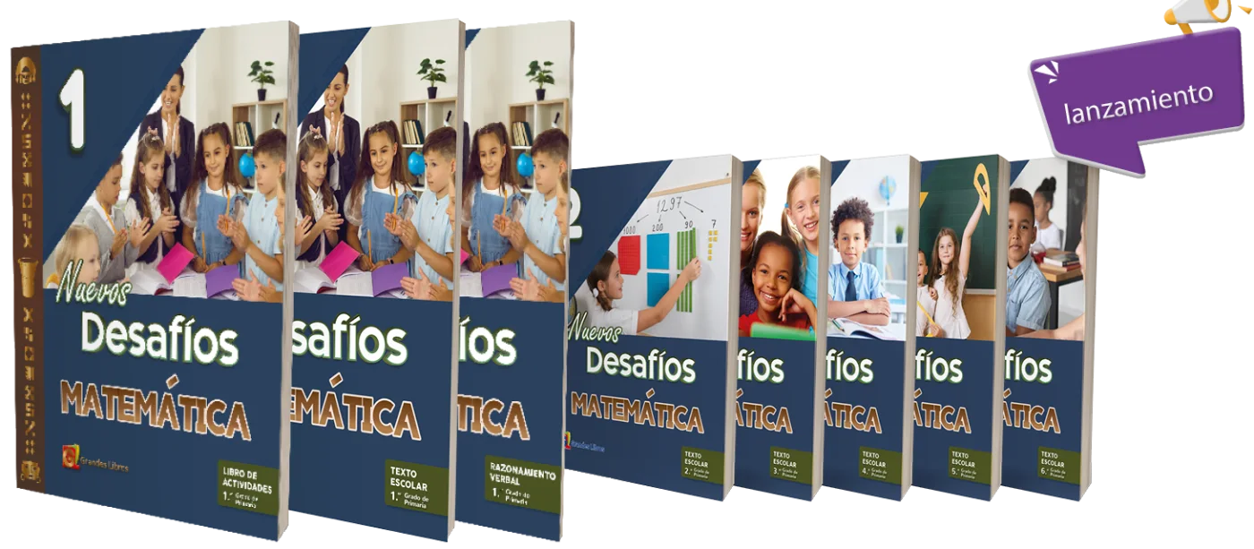 Portada de Nuevos Desafíos de la Matemática – 1ro a 6to Grado